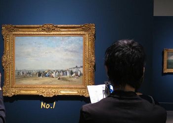 ウジェーヌ・ブーダン《トルーヴィルの浜》、エドゥアール・マネ《嵐の海》