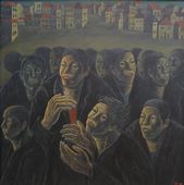仲田 準一《人のいる風景１》