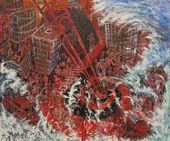 山下 英行《波と軍艦島》