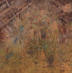 日本画《温室》大豊 世紀