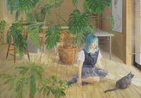 河野 建作《保護猫》